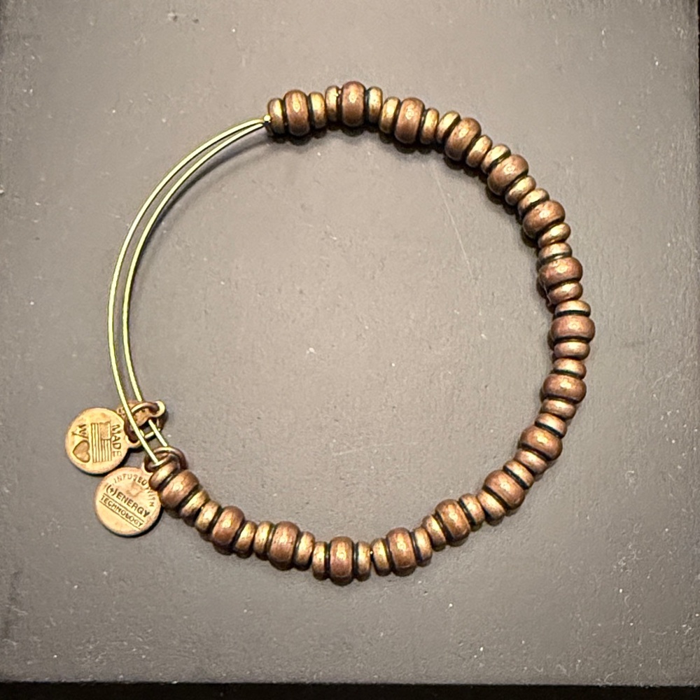 Alex and Ani Gold/Bronze Beaded Bracelet
